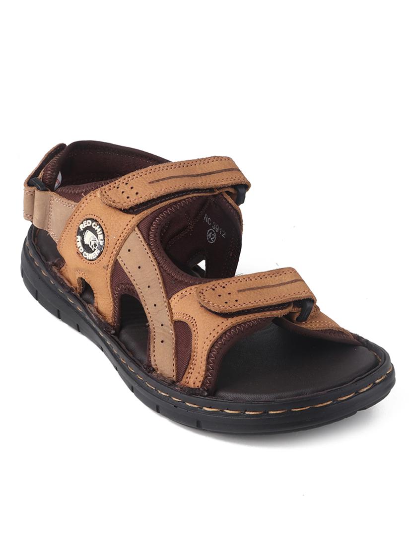 men brown back strap casual sandal - 20256578 -  Zoom Image - 0