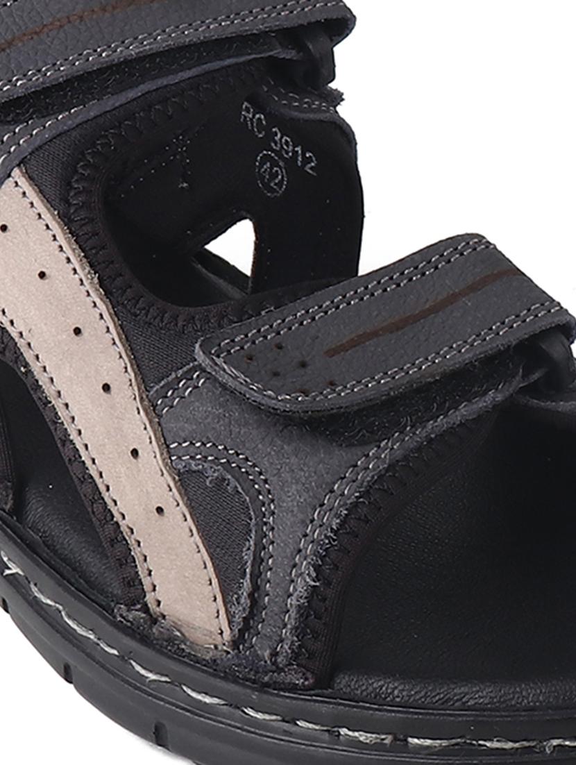 men black back strap casual sandal - 20256579 - Standard Image - 3