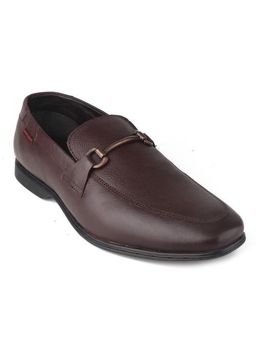 red chief dark brown leather formal slip on shoes for men - 20256586 - Standard Image - 0