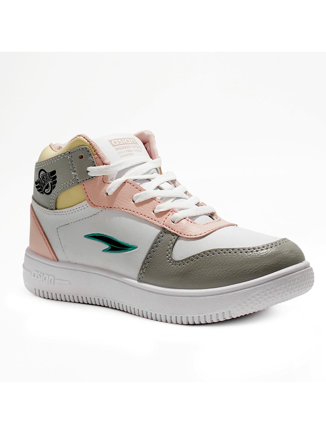 women multi color lace-up color block sneaker