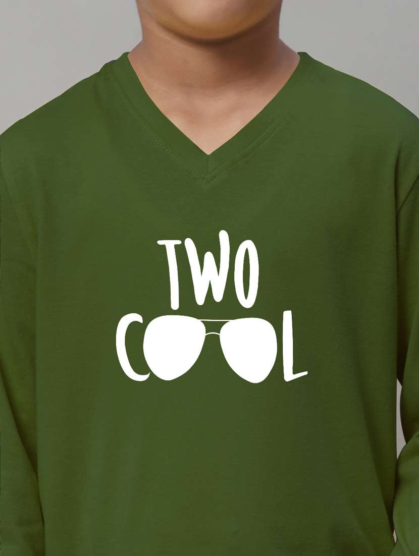 boys v-neck typographic printed t-shirt - 20257433 -  Standard Image - 5