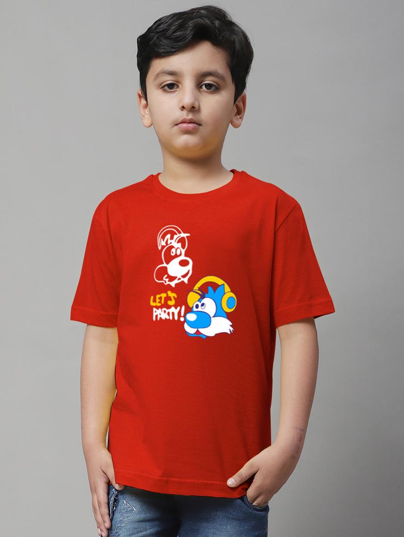 boys round neck graphic printed t-shirt - 20257680 - Zoom Image - 0