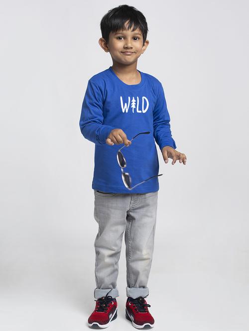 boys round neck graphic printed t-shirt - 20257733 - Standard Image - 0
