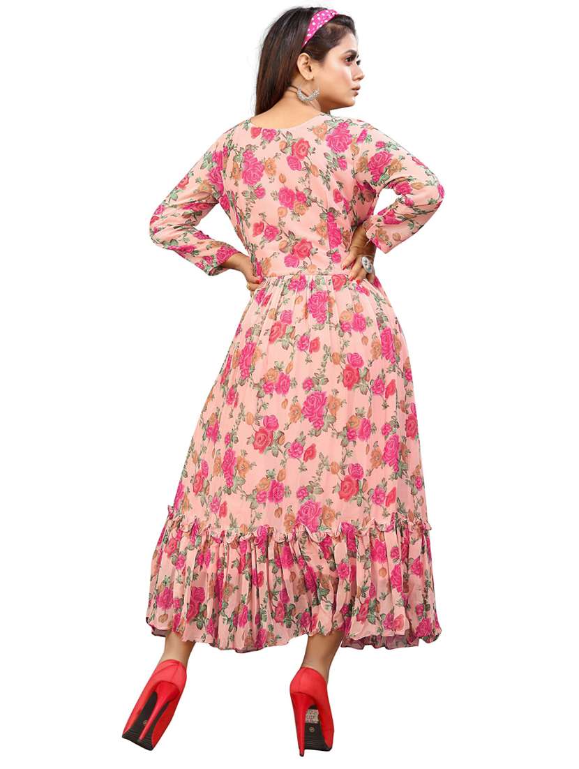women's fit & flare floral dress - 20259242 -  Standard Image - 3