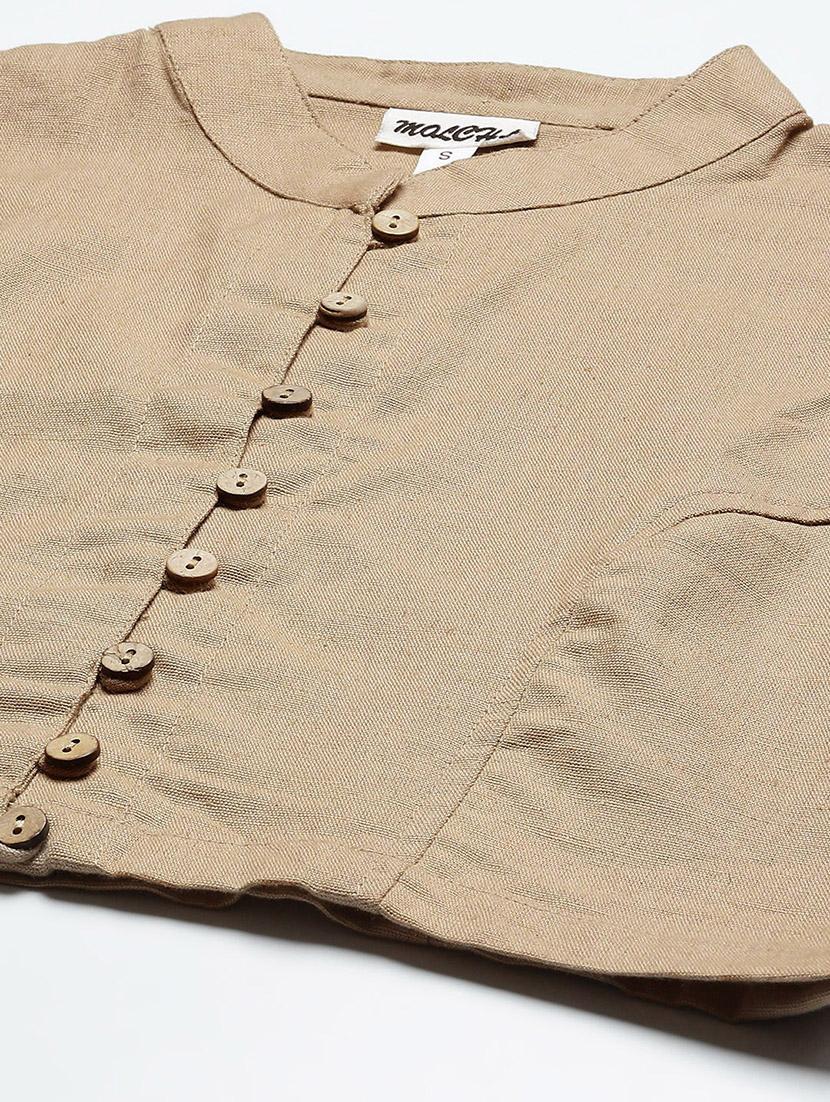 pink solid stitched blouse - 20259271 - Standard Image - 8