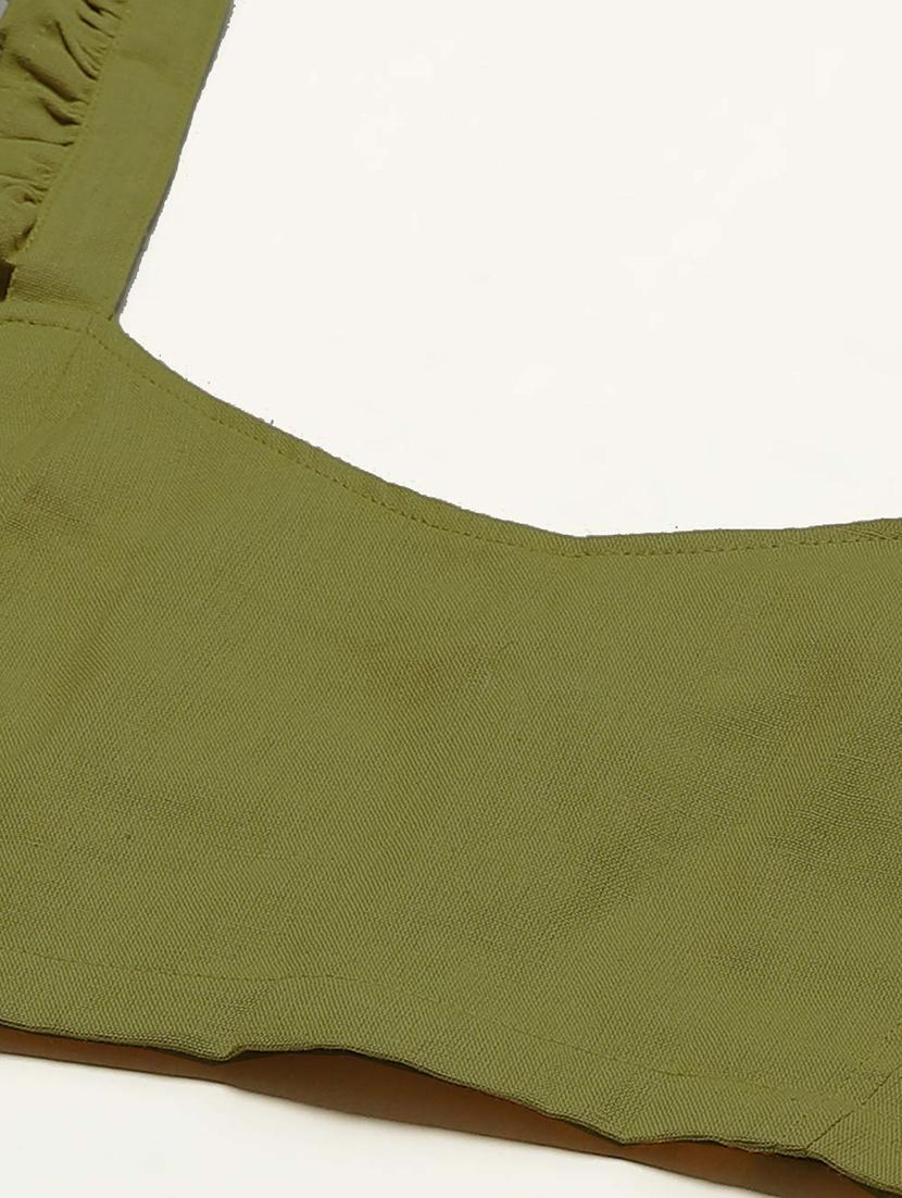 women green sweetheart neck blouse - 20259315 - Standard Image - 3