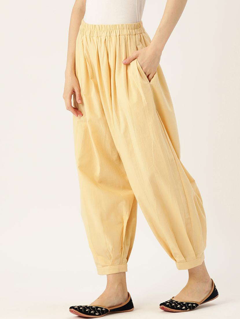 beige cotton salwar salwars - 20259332 - Zoom Image - 0