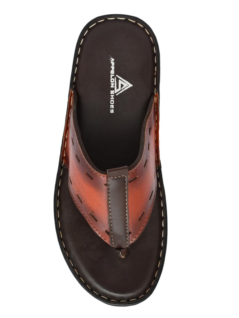 men tan slip on slipper - 20261288 - Standard Image - 3