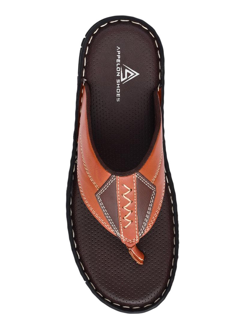 men tan slip on slipper - 20261290 - Standard Image - 3