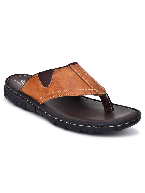 men tan slip on slipper - 20261300 - Standard Image - 0