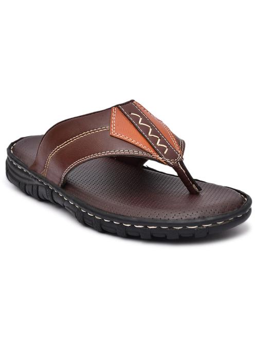 men brown slip on slipper - 20261328 -  Standard Image - 0