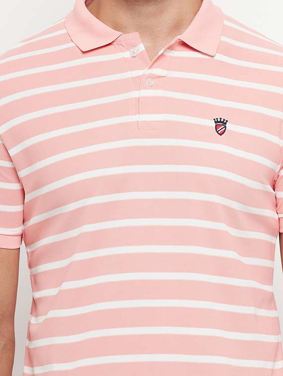 men pink solid polyester regular t-shirt - 20261361 -  Standard Image - 3