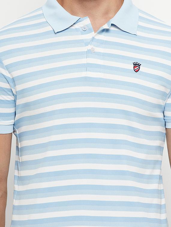 multi color striped casual polo t-shirt - 20261368 - Standard Image - 3
