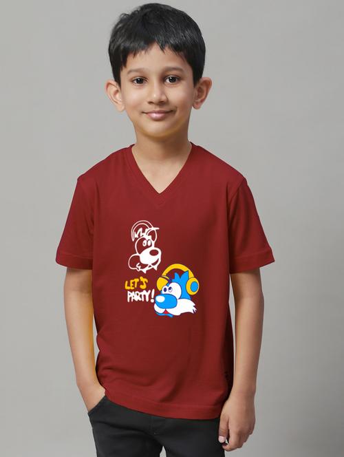 boys v-neck graphic printed t-shirt - 20261550 -  Standard Image - 0