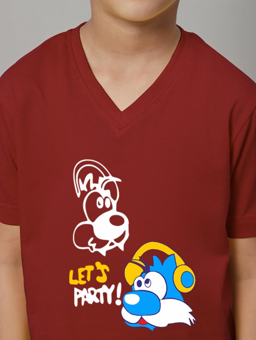 boys v-neck graphic printed t-shirt - 20261550 - Standard Image - 5