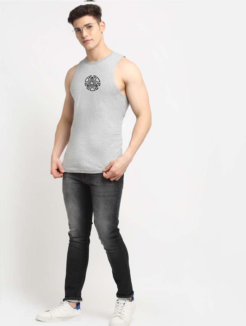 grey cotton vest - 20261934 -  Standard Image - 3
