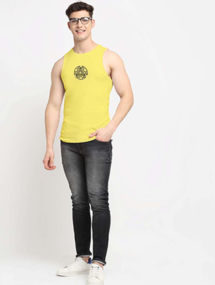 yellow cotton vest - 20261935 -  Standard Image - 3
