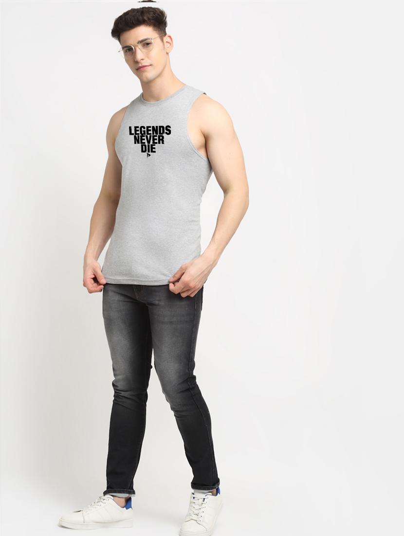 grey cotton vest - 20261938 - Standard Image - 3