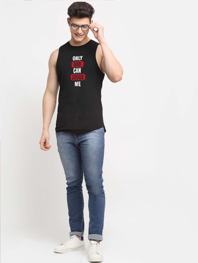 black cotton vest - 20261953 -  Standard Image - 3