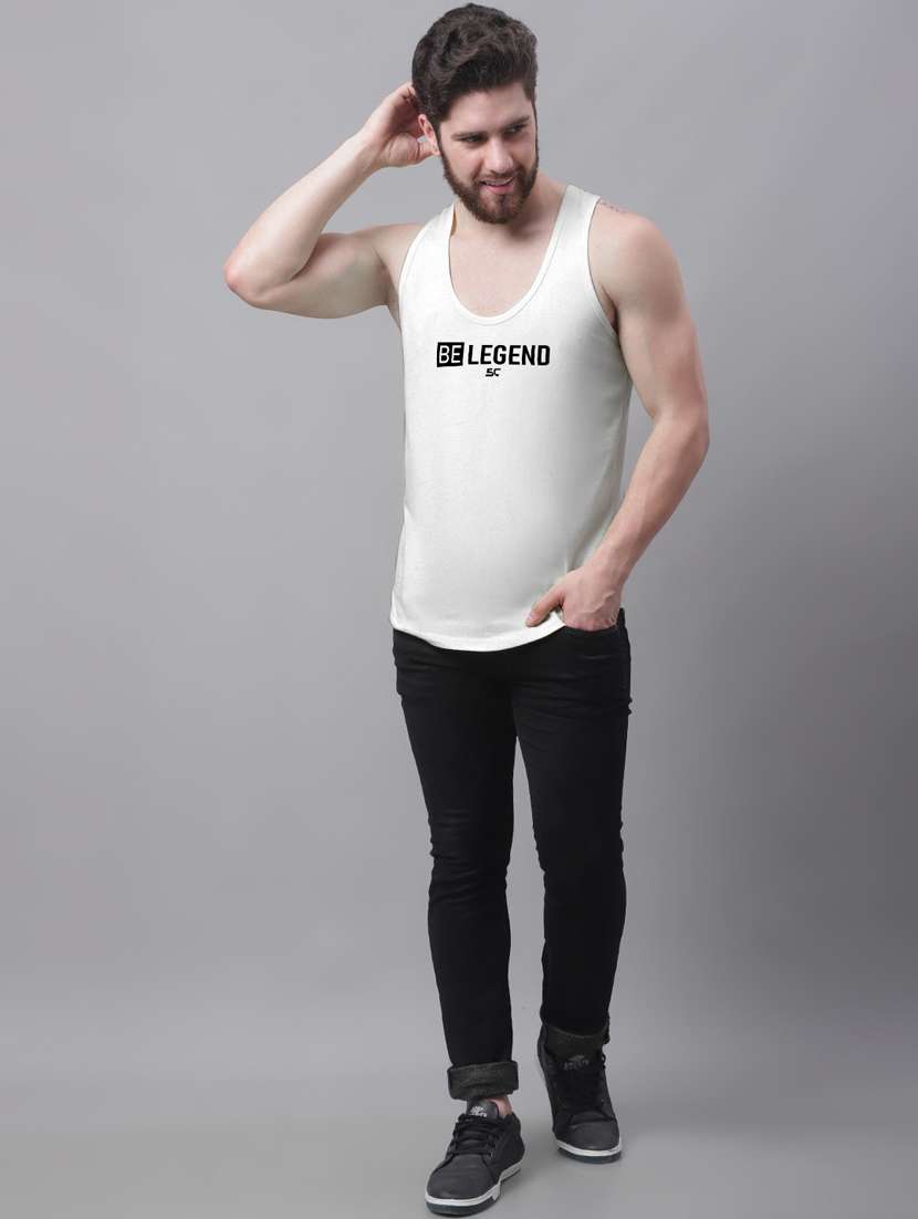 white cotton vest - 20261965 -  Standard Image - 3