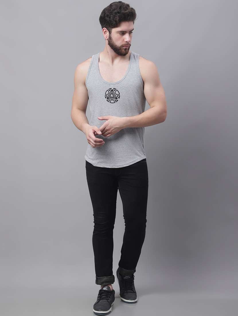 grey cotton vest - 20261971 -  Standard Image - 3