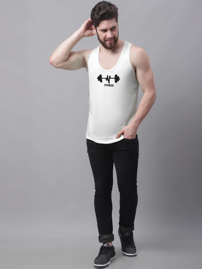 white cotton vest - 20261982 -  Standard Image - 3
