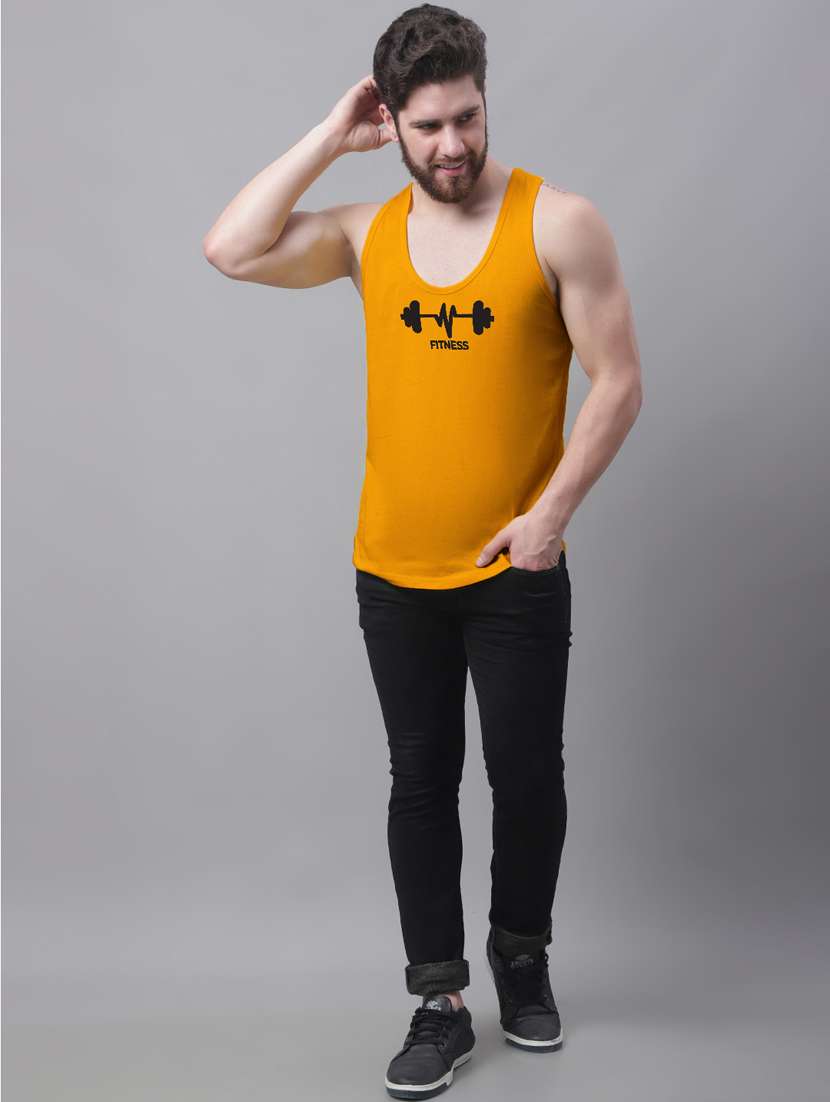 men typography cotton vest - 20261985 -  Standard Image - 3