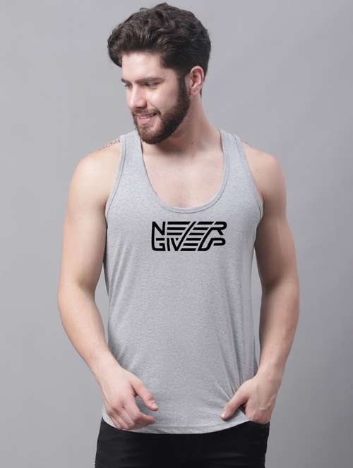 grey cotton vest