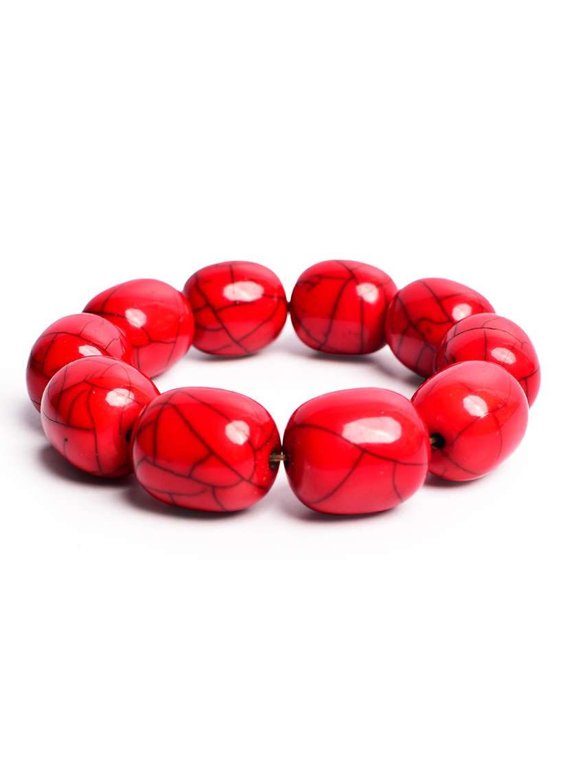 red plastic bangle bracelets - 20262100 - Standard Image - 3