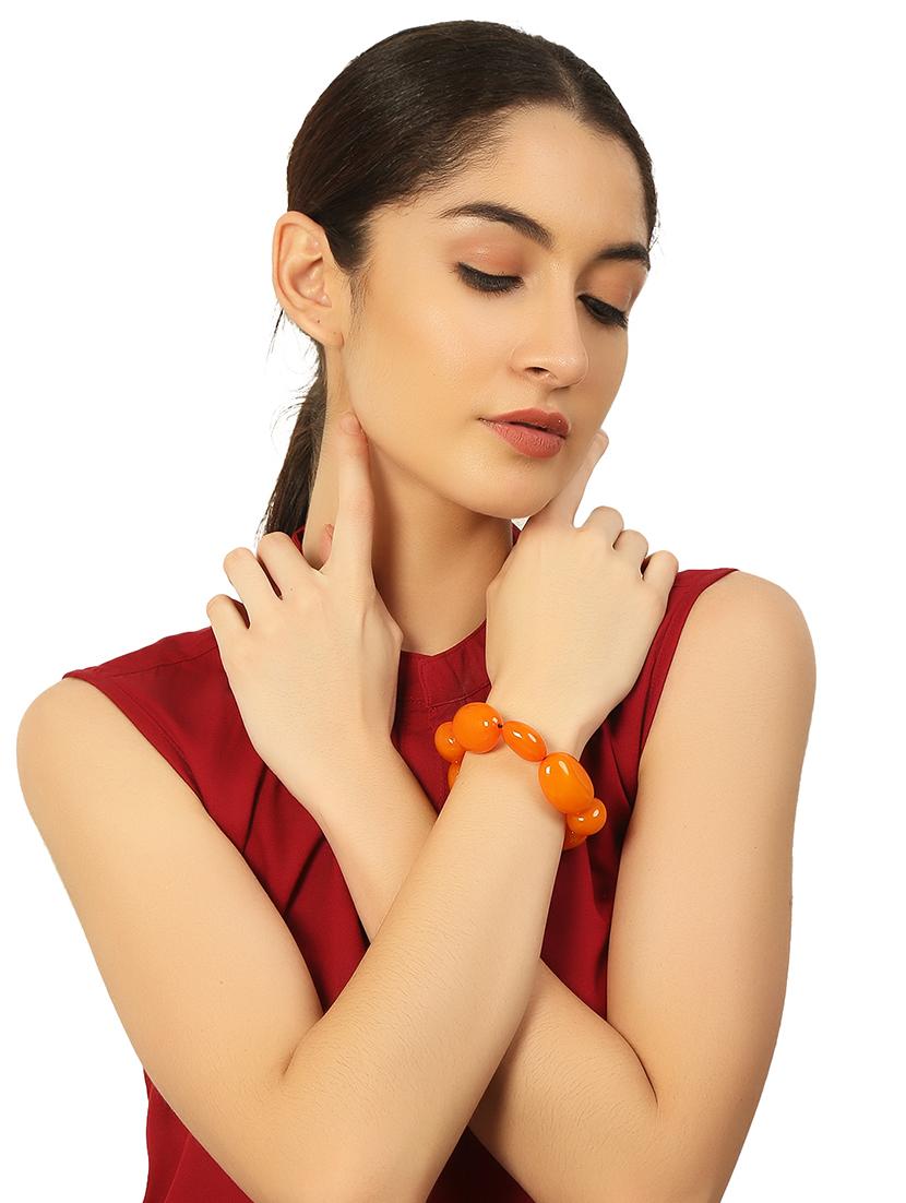 orange plastic bangle bracelets - 20262150 - Standard Image - 5