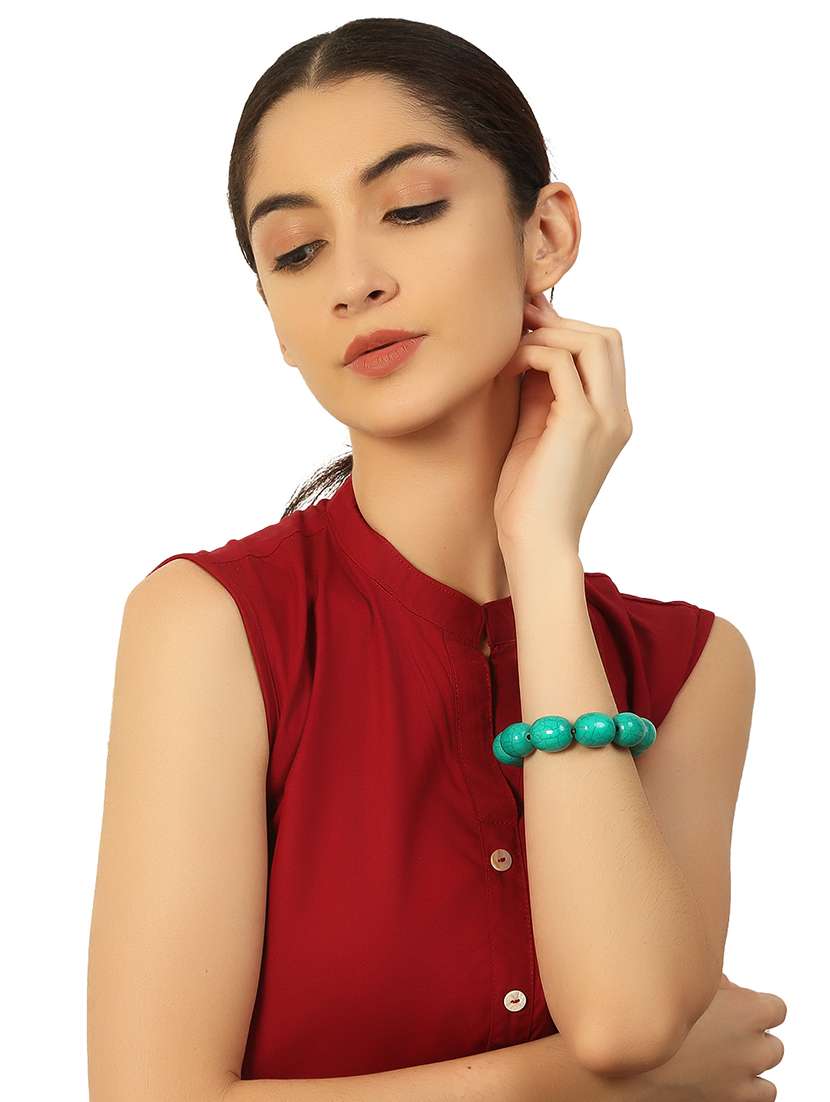 green plastic bangle bracelets - 20262156 -  Standard Image - 5