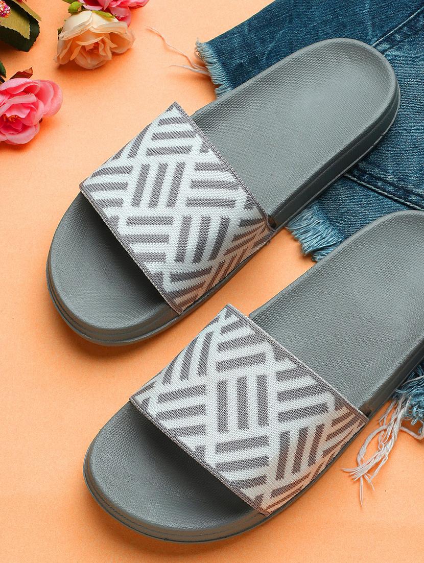 kapyansh geometric flip flop for women - 20263578 -  Zoom Image - 0