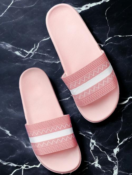 kapyansh striped slides for women - 20263606 -  Standard Image - 0