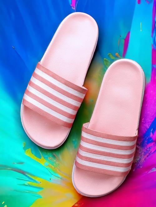 kapyansh striped slides for women - 20263714 - Standard Image - 0