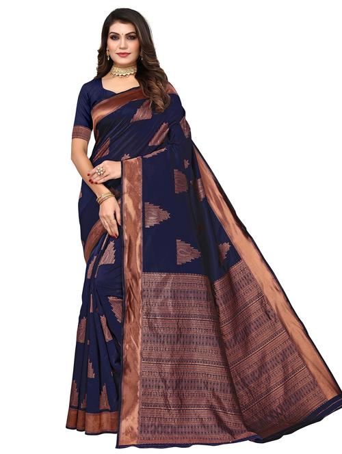women's banarasi saree with blouse - 20264375 - Standard Image - 0