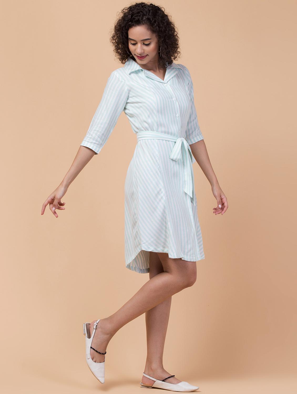 women's shirt striped dress - 20265699 - Standard Image - 3