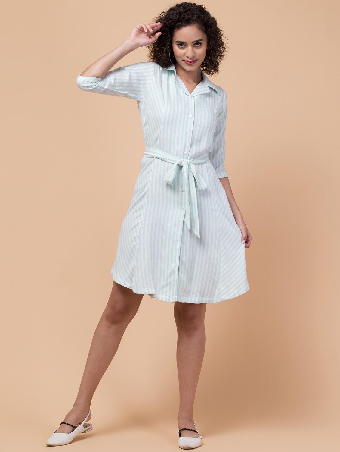 women's shirt striped dress - 20265699 - Standard Image - 5