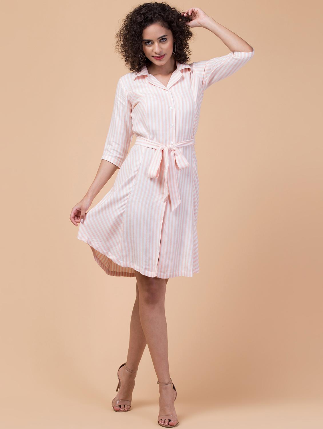 women's shirt striped dress - 20265700 - Standard Image - 5