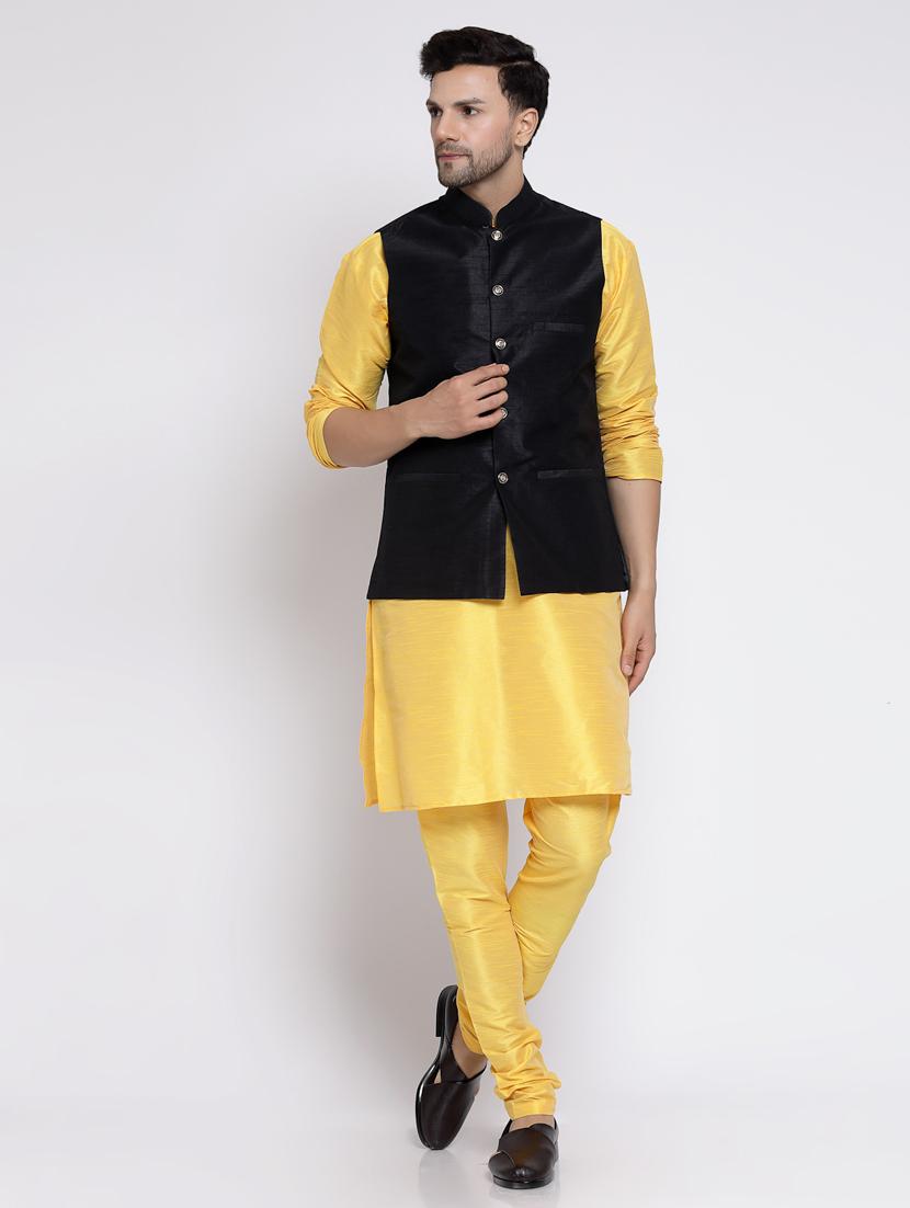 men solid kurta pyjama ethnic jacket set - 20265796 - Zoom Image - 0