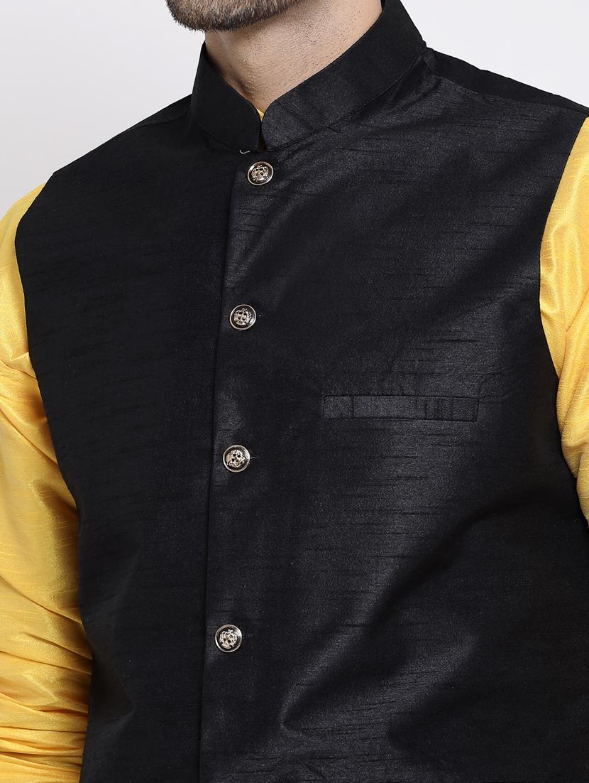 men solid kurta pyjama ethnic jacket set - 20265796 - Standard Image - 5