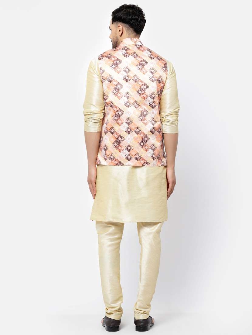 men block print kurta pyjama ethnic wear set - 20266063 -  Standard Image - 3