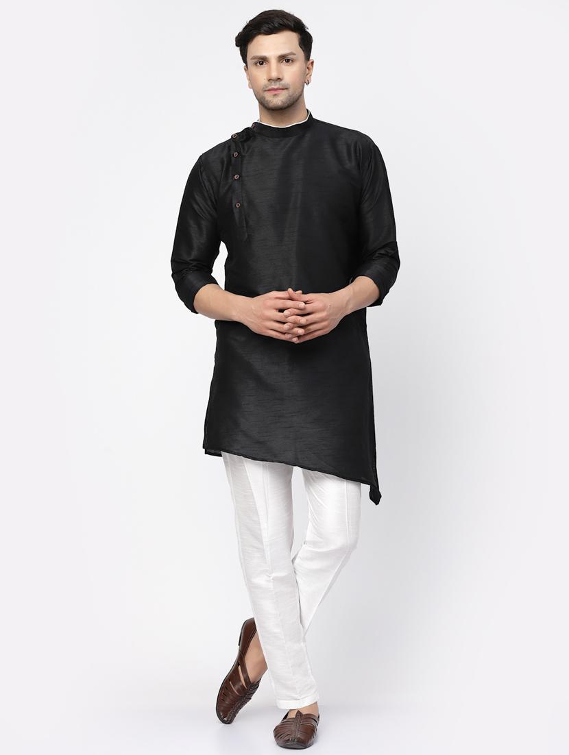 men solid kurta pyjama ethnic set - 20266131 - Zoom Image - 0