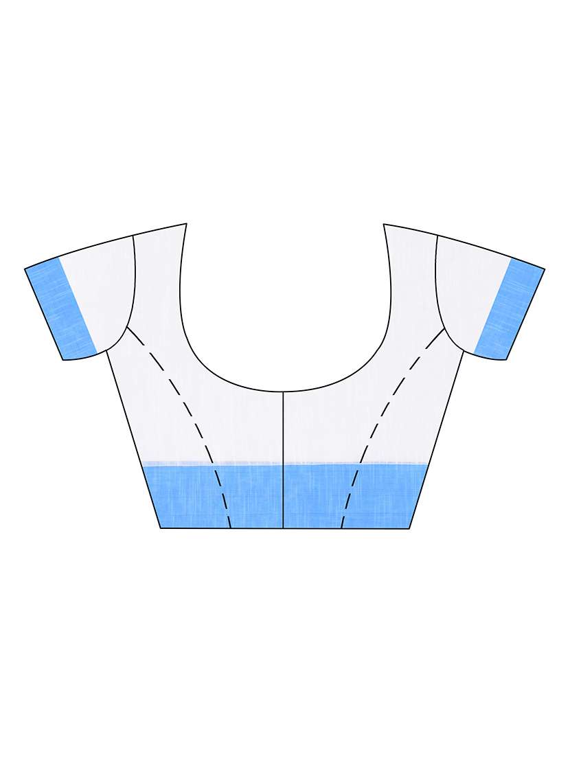 women's self design white colored saree with blouse - 20266308 -  Standard Image - 3