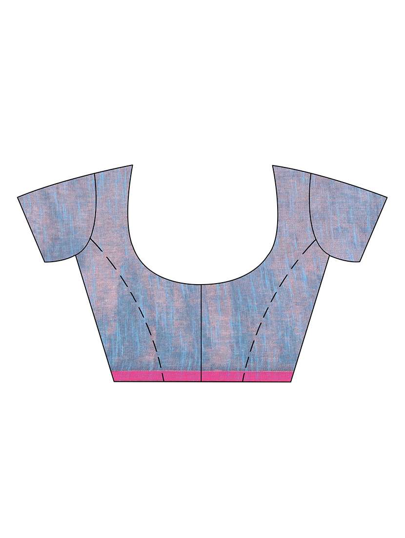 women's solid multi colored saree with blouse - 20266319 -  Standard Image - 3