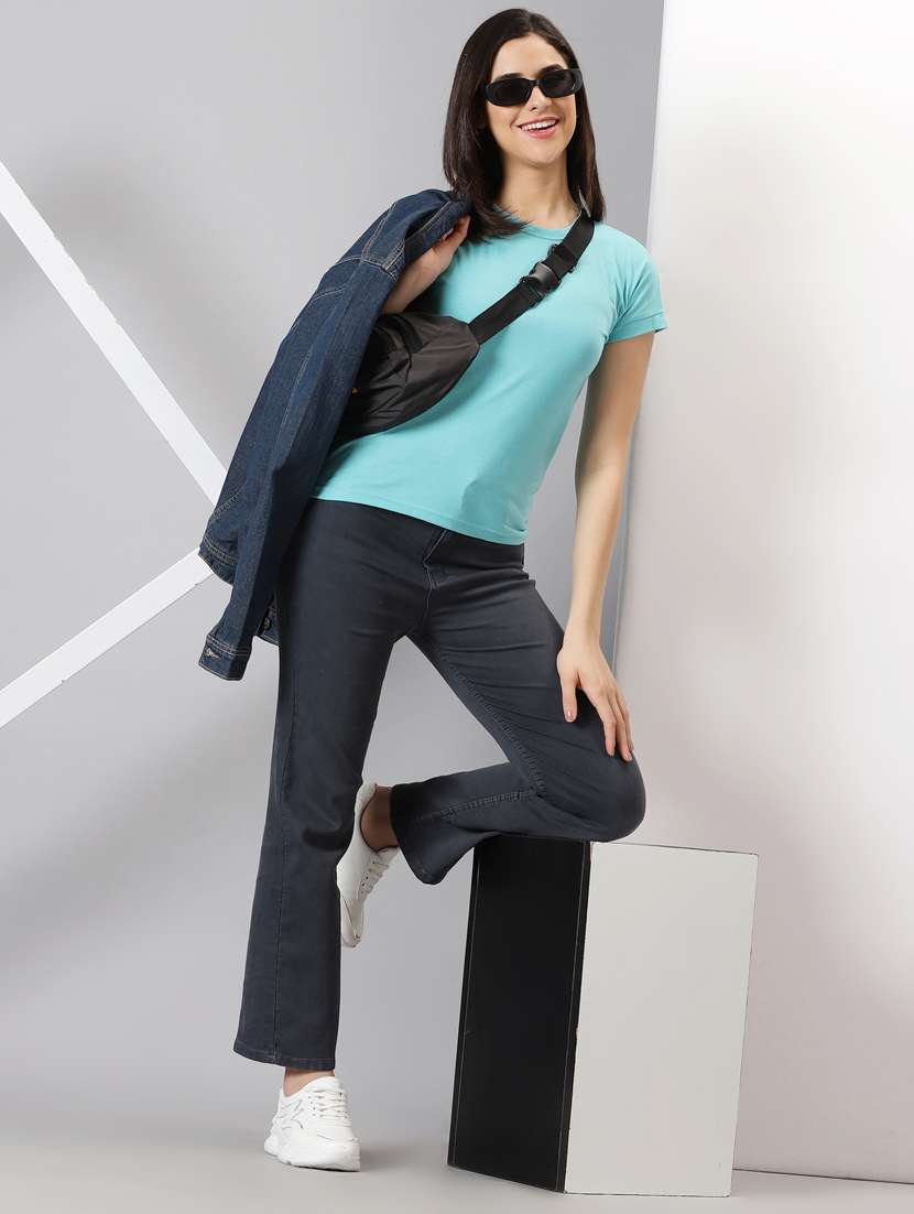 women's straight round neck top - 20266455 -  Standard Image - 3