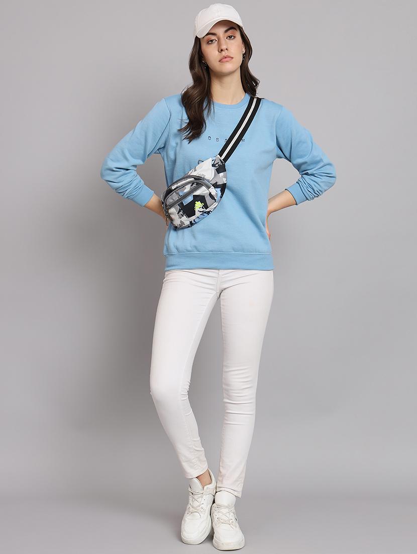 women's chest print sweatshirt - 20266614 - Standard Image - 3