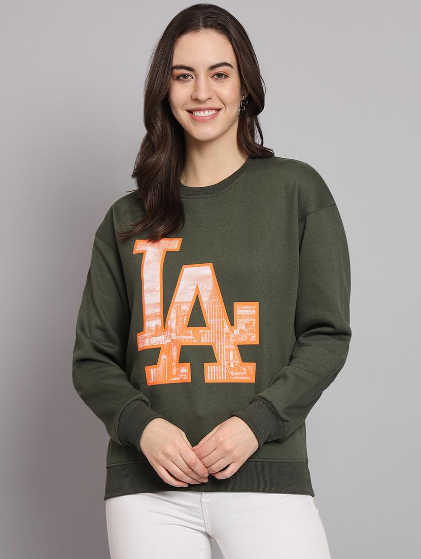 women's front print sweatshirt