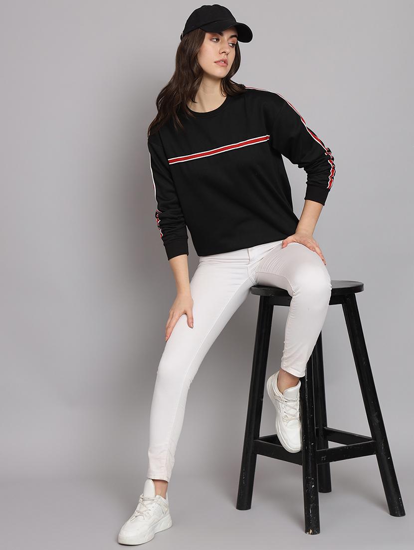 women's striped sweatshirt - 20266622 - Standard Image - 3