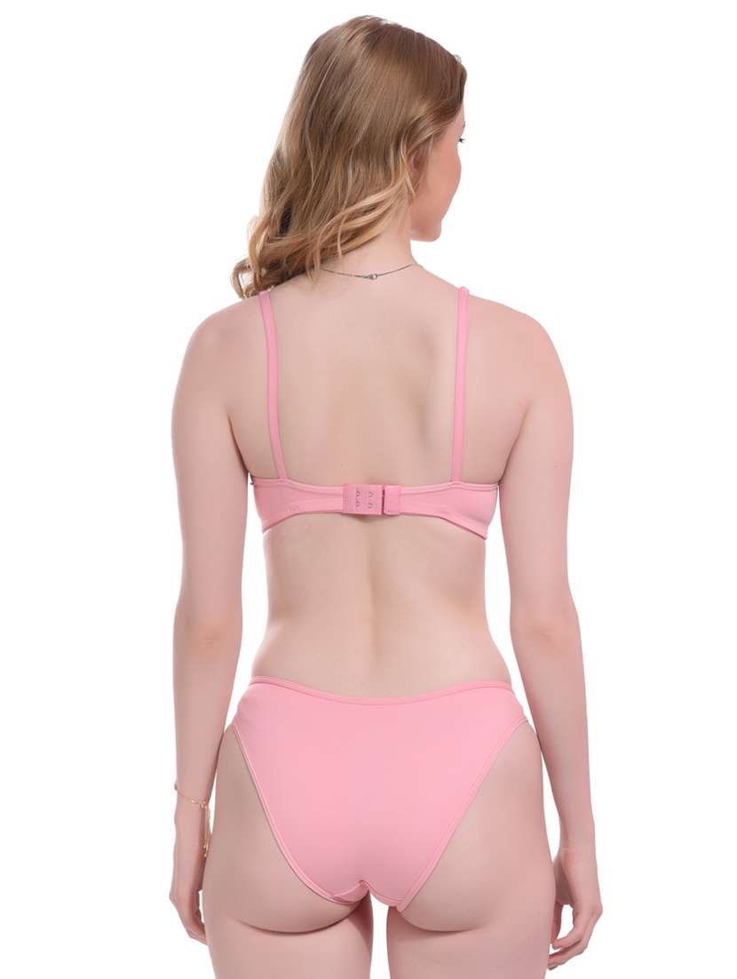 solid bras and panty set - 20267263 -  Standard Image - 3