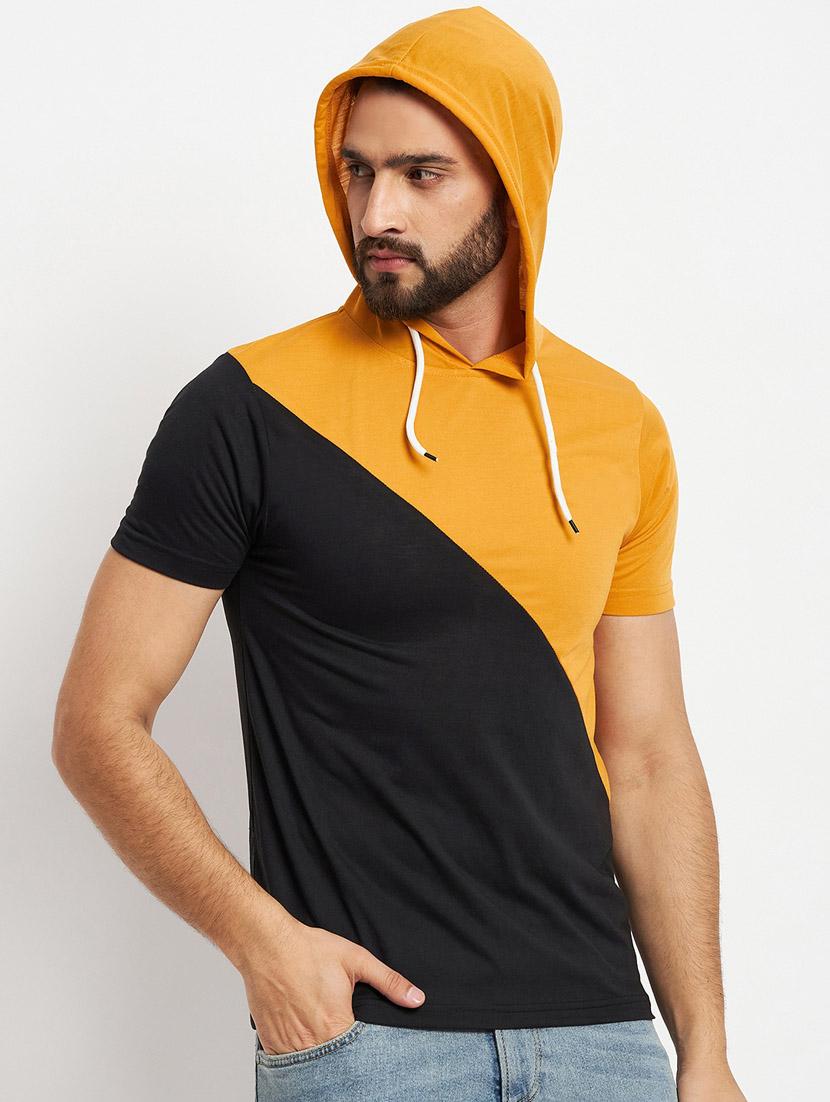 men color block polyester regular t-shirt - 20267266 -  Zoom Image - 0